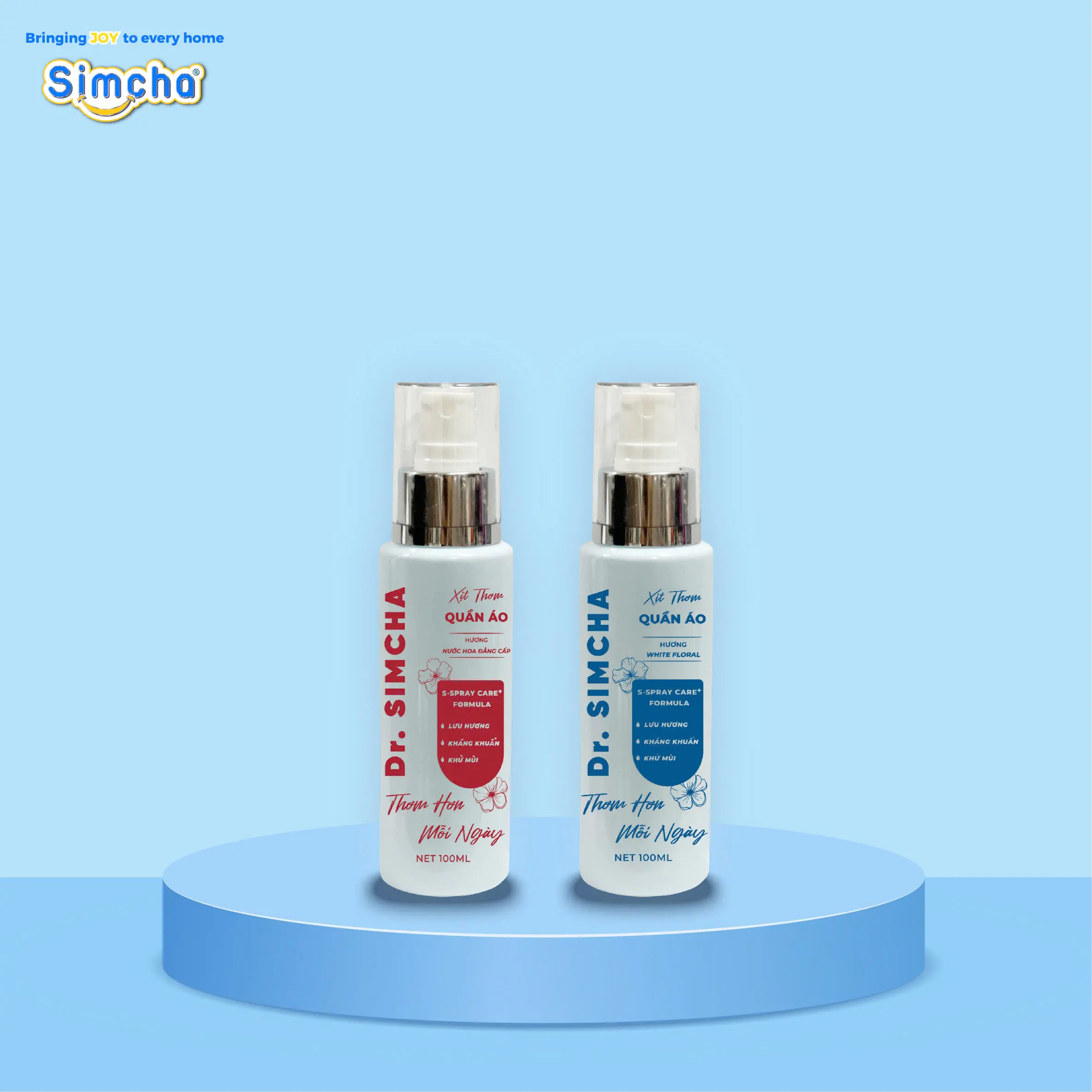 Xịt thơm quần áo cao cấp Dr.Simcha 100ml