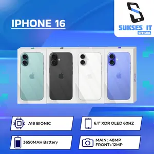 [SUKSES X ROBIBOIS] iPHONE 16 128GB GARANSI RESMI - READY