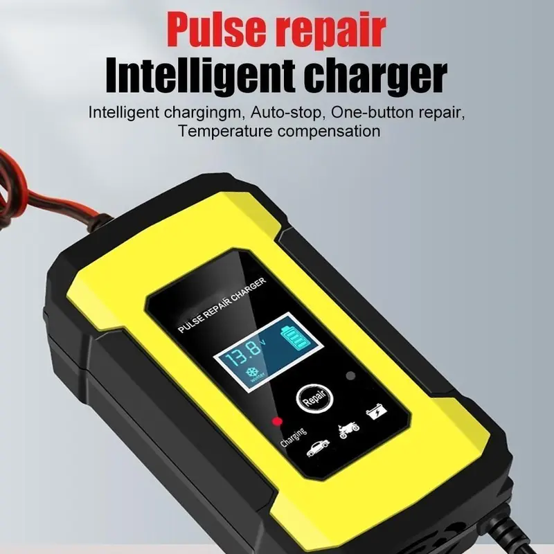 New Upgrade Charger Aki 6A 12V Mobil Motor Cas aki INTELLIGENT CHARGING SYSTEM 1
