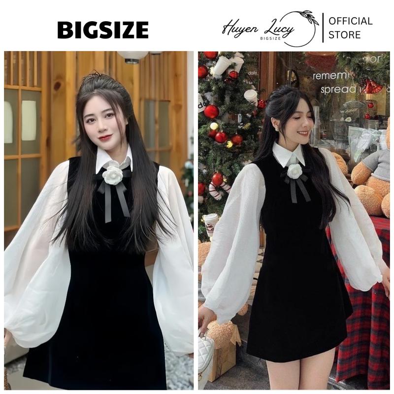 Set Bigsize 3 Món Yếm Váy Nhung Đen Phối Áo Sơ Mi Trắng Tay Bồng Có Hoa Cài Tiểu Thư Bánh Bèo Thanh Lịch Hiện Đại Sang Trọng Trẻ Trung Đi Chơi Đi Học Đi Du Lịch Hẹn Hò Dã Ngoại Ngoài Trời Bốn Mùa Nữ