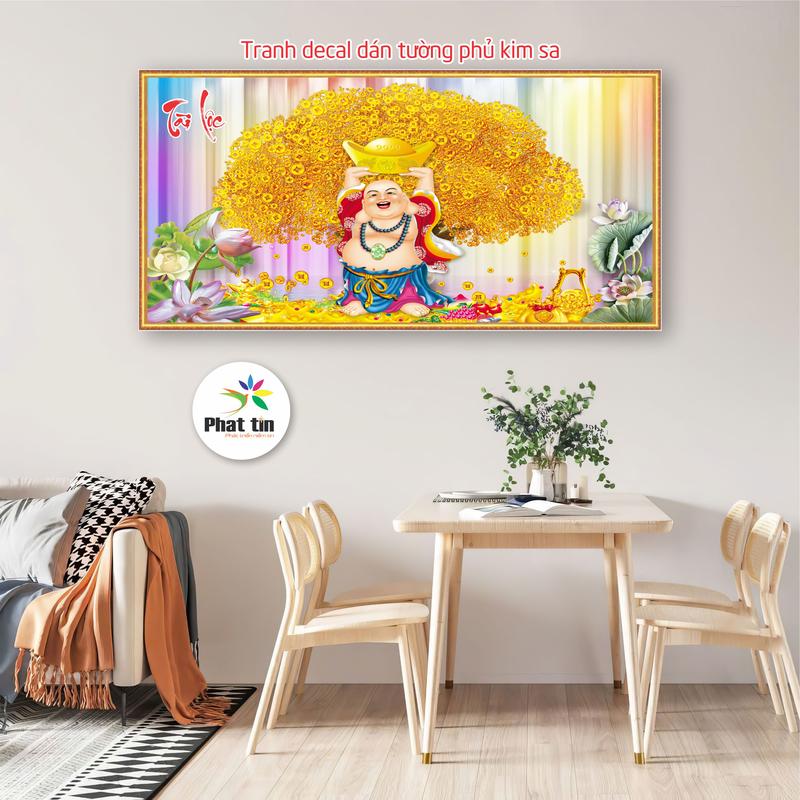 Tranh tài lộc dán tường phủ kim sa nhiều chủ dề trang trí phòng khách, decor ngày tết hiện đại, phòng ngủ, tiệm spa, góc live streams, phòng trọ, trang trí tường. Treo Tường Decor Tường Decal