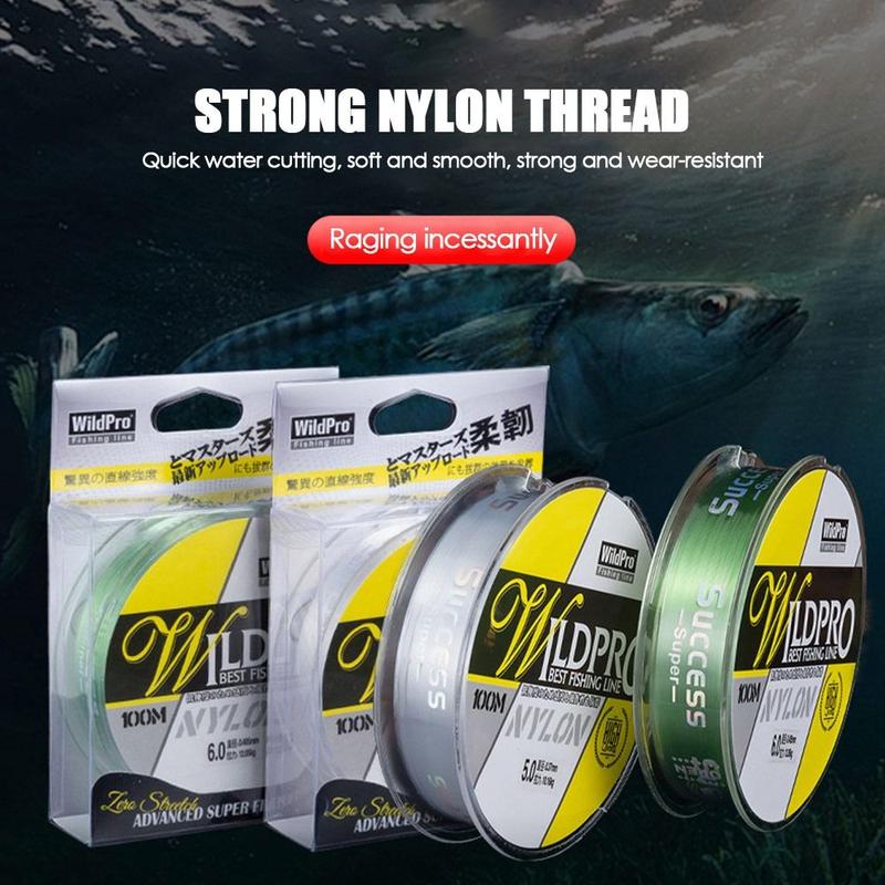 Dây Carbon Vô Hình, 100M, Dây Dây Câu Cá, Sợi Đàn Hồi Câu Ngang, Dây Câu Cá, Làm Bằng Nylon Và Polyester, Thích Hợp Để Câu Cá, Có Thể Dùng Làm Mồi