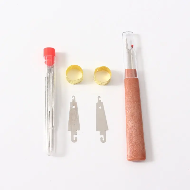 Sewing tool set: stitching stripping knife, steel needle, bi