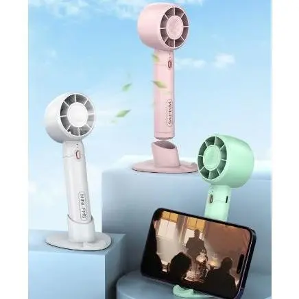 Quạt Tích Điện Cầm Tay Tốc Độ Cao, 3 Mức Gió, Kèm Chân Đế Để Bàn Nhỏ Gọn, Pin Trâu 4000 MaH, Sử Dụng 2-7h, Usb