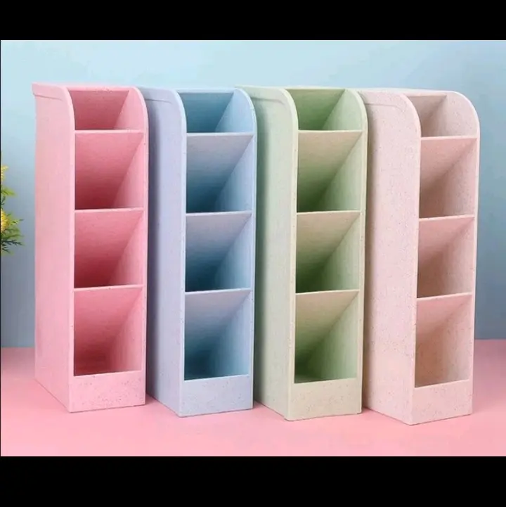Rak mini 4 sekat rak organizer tempat alat tulis make up serbaguna 0