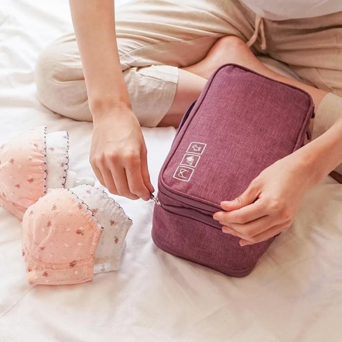 Tas Pakaian Dalam Pouch Penyimpanan BH Celana Dalam Kaos Kaki Underwear Pouch Underwear Bag Organizer 3
