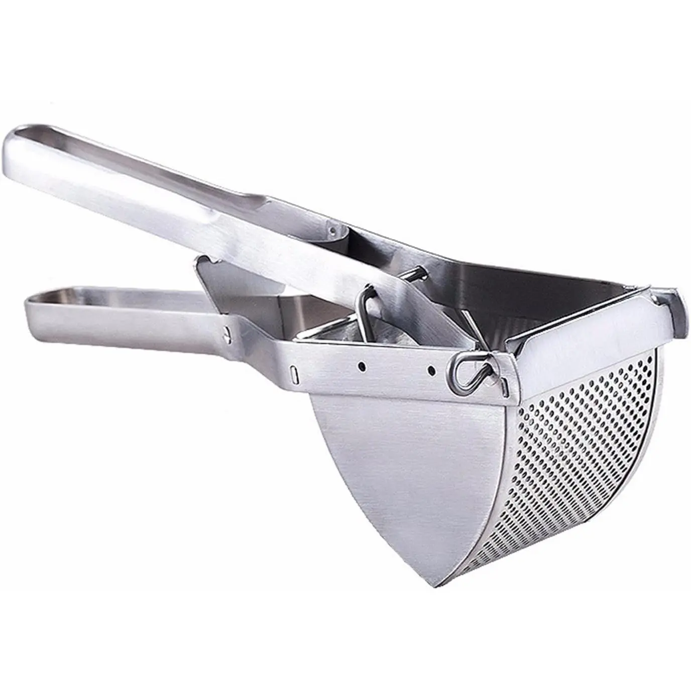 Potato Ricer and Masher,Stainless Steel Heavy Duty Commercial Food Masher, Business Fruit Masher and Food Press with Ergonomic Comfort Grip