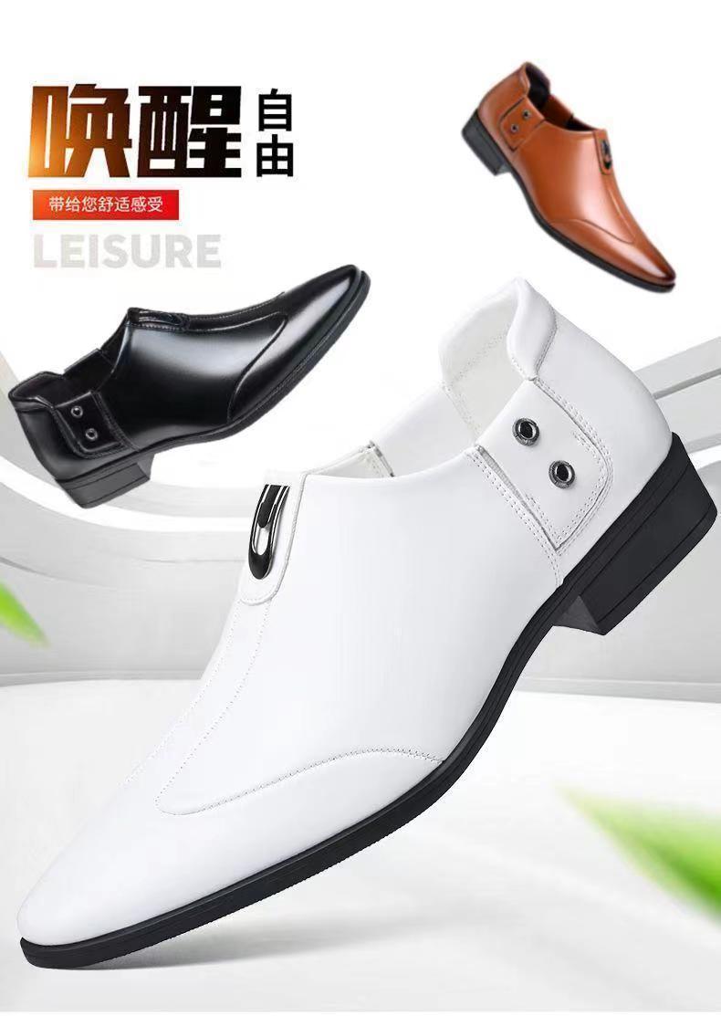 Product Introduction of Men'S Summer Leather Shoes New Genuine Leather Business Formal Wear Leather Shoes Trendy British-Style Wedding Versatile Casual Shoes 2