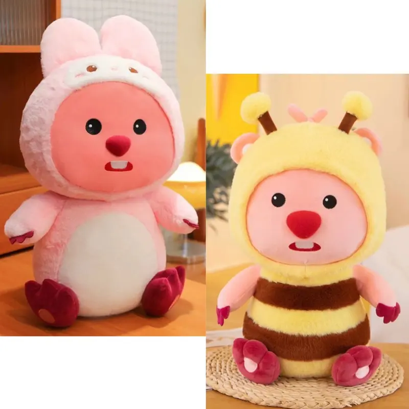 Loppy Ong Vàng, Thỏ Hồng,Thỏ Trắng, Hải Ly Coplay  Ngộ Nghĩnh Đáng Yêu Thú Bông Thú Nhồi Bông 8