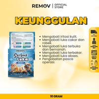Gambar SUNNYPAWS REMOV Serbuk Luka 10 GR Obat Luar Bubuk Terbuka Abses Bakar Cakar Berdarah Bernanah Pasca Operasi Jahit Antibiotik Antiseptik dari SunnyPaws Store Kota Tangerang 2 Tokopedia