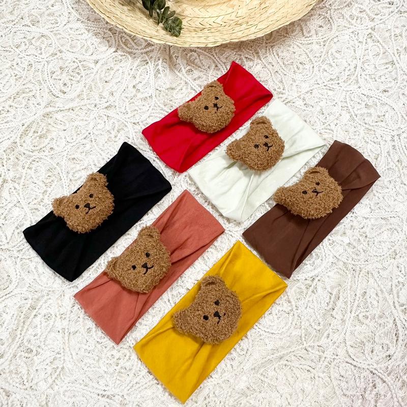 Dây Băng Đô Che Thóp Gắn Gấu Bản To Cho Bé Trai Bé Gái