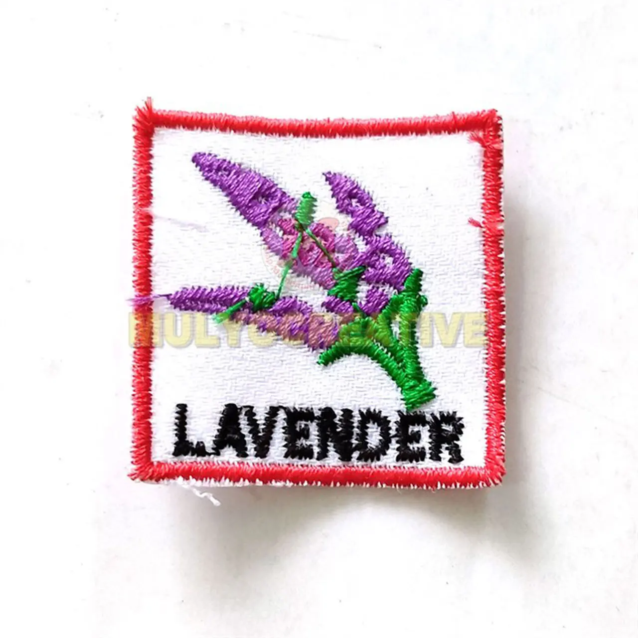 Badge Bordir Logo Tanda Regu Bunga Lavender Atribut Pramuka Murah