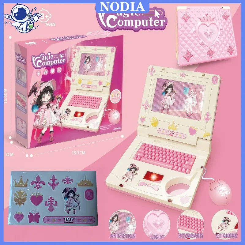 Nodia Toys Laptop Mainan Anak Belajar / Laptop Edukasi Anak Variasi Musik Inggris Kartun Bergerak / Mainan Laptop Anak Alat Bantu Belajar Learning Machine Notebook Laptop Mainan Edukasi Anak Laptop Mainan Mini Alat Bantu Belajar Learning Machine