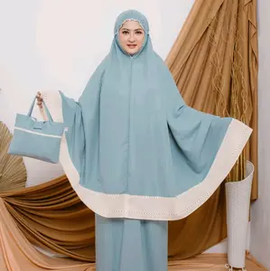 Mukena Dewasa katun Polos Renda Rajut Kayana