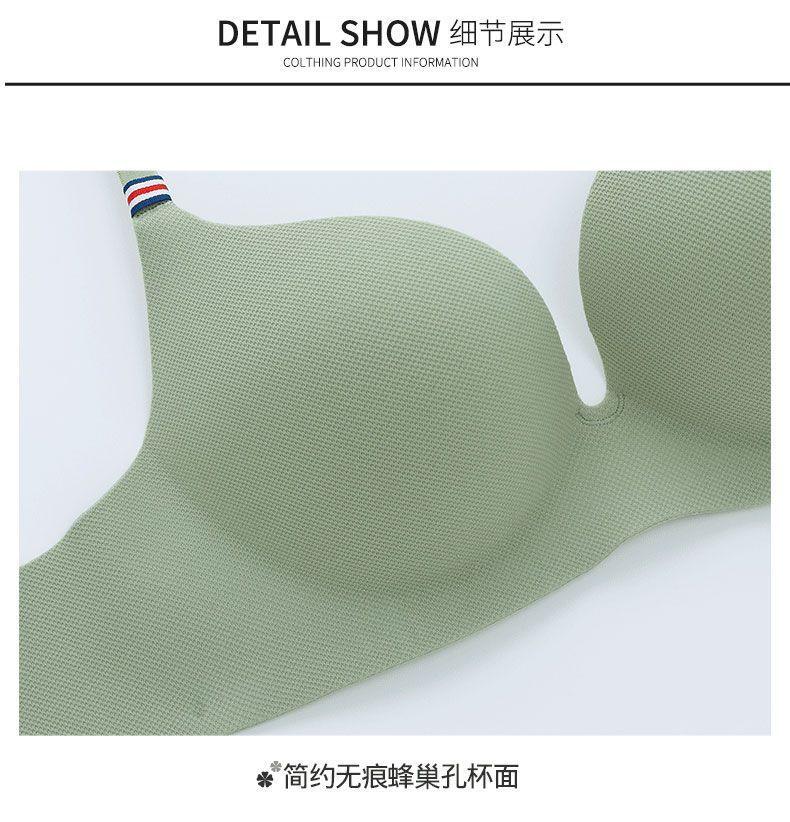 Product Introduction of Small Chest One-Piece Wireless Bra for Girls, Korean Style, Student, High School Student, Seamless, Push-Up, British Ice Silk Cover 11