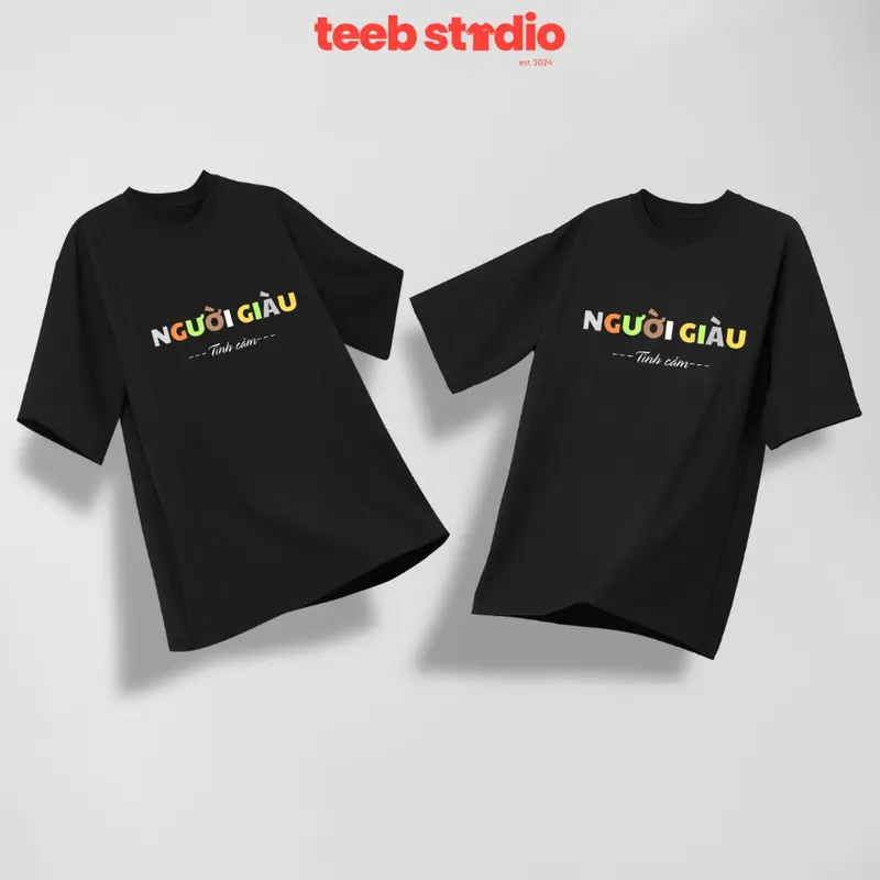 Áo Thun TeeB Studio Người Giàu Tình Cảm Chất Liệu Cotton Thoáng Mát Form UNISEX - ĐEN/TRẮNG 5