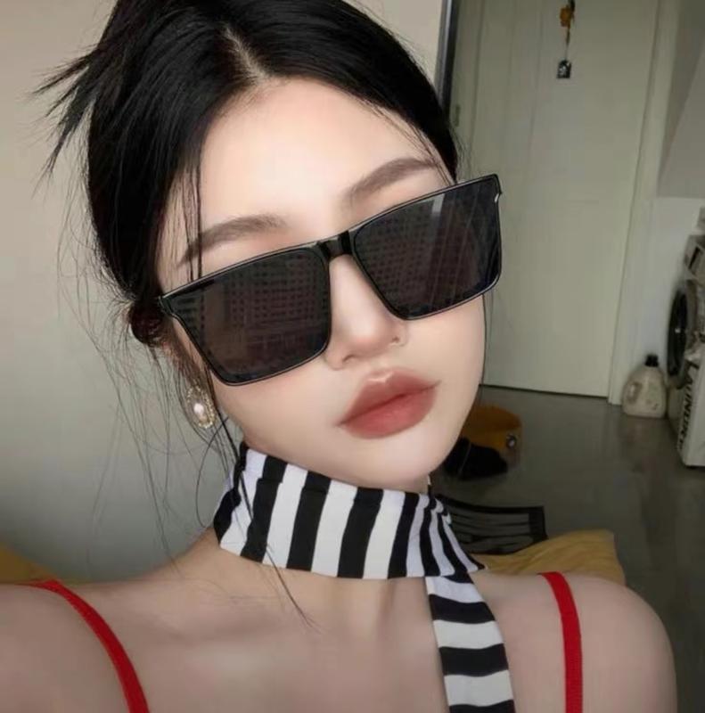 Kính Râm Nam Nữ Thời Trang 2025 Chống Tia UV400 - Gọng Acetate, Mắt Kính Men, Women - Mắt Kính V7, Đen 8
