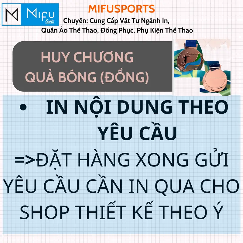 Huy chương kim loại ĐÁNH CẦU LÔNG - IN NỘI DUNG THEO YÊU CẦU, huy chương thể thao MIFU sỉ lẻ giá rẻ 4