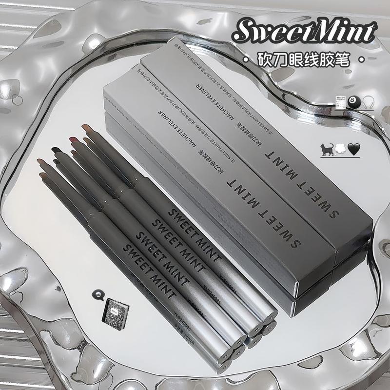 Product Introduction of SWEET MINT Machete Eyeliner Pen Long lasting Waterproof Sweatproof Not easy to smudge Outline down to shadow aegyo sal pen Lipliner Makeup Cosmetic 7