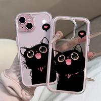 Gambar Sell_a_Case Creative and cute little black cat For iPhone 16 Pro Max 16 Plus 17 Air 17 Pro Max 16E Xr 15 Plus 15 14 13 11 Pro Max Casing - Pink, IP 11 dari SELL A CASE Kab. Tangerang 3 Tokopedia