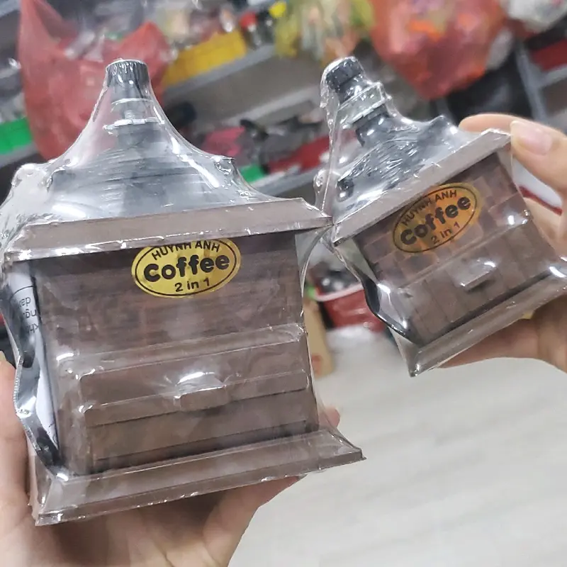 Cối xay tiêu cà phê vuông Huỳnh Anh - Cối xay 2 trong 1 xay tiêu , xay cafe 2