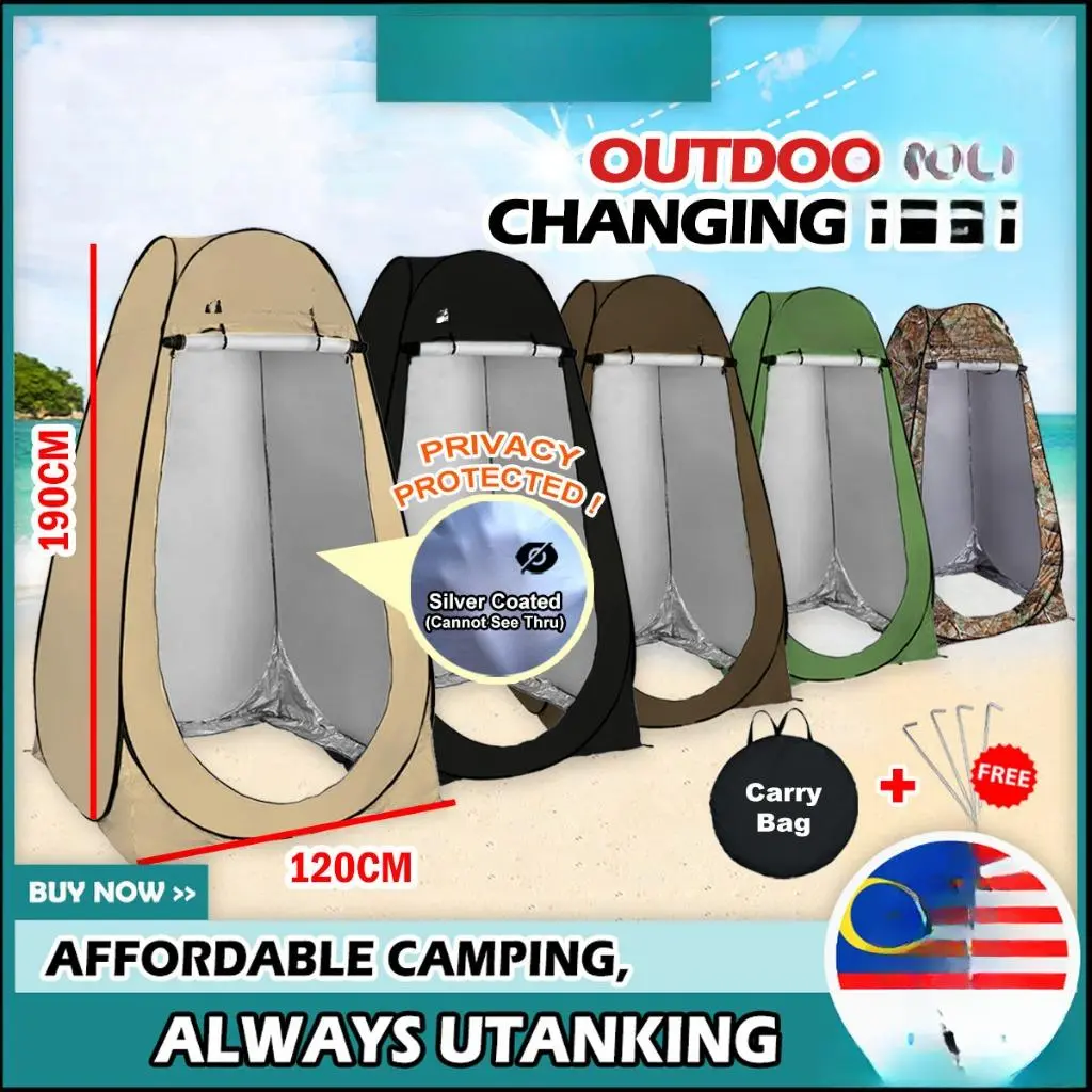 UtanKing™Changing Tent Fitting Room Bathroom Shower Privacy Bath Toilet Beach Camping Khemah Tandas