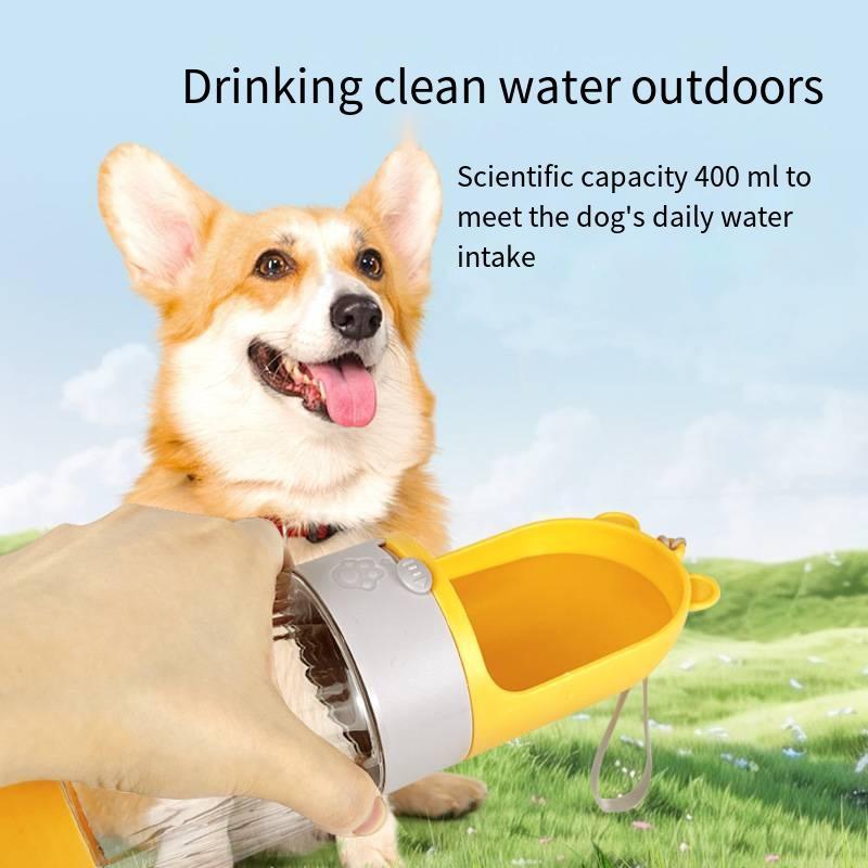 Product Introduction of Portable Pet Water Bottle, Pet Drinking Cup with Food Storage Container, Outdoor Pet Water Bottle, Dog & Cat Accessories 2