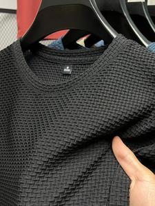 Camiseta de fibra de bambú de color sólido para hombre, camiseta de manga corta con cuello redondo transpirable suave informal de ajuste regular para el verano, camiseta para hombre para uso diario