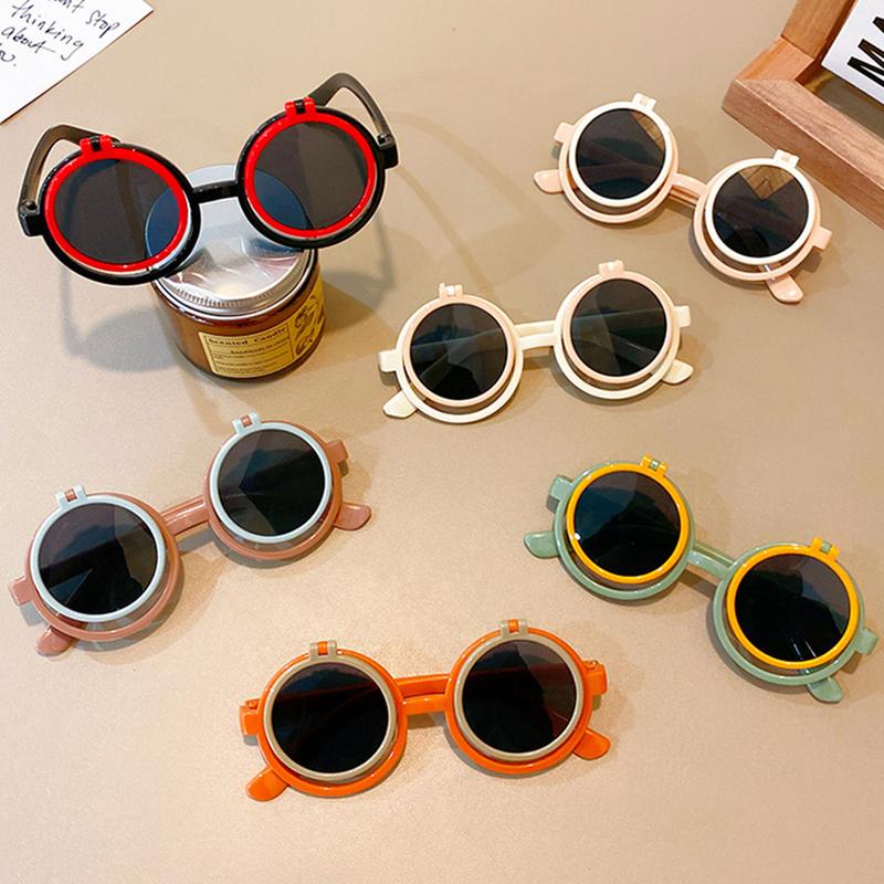 Product Introduction of Lovely Children's Flip Sunglasses Durable Cartoon Children Sun Glasses Fashion Round Boys Girls UV-Protection Shades Eyewear For Daily Use 3
