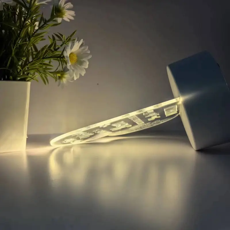 Heart Shaped 3D Night Light, USB Powered To The Mother Design LED Desk Lamp, Decorative Night Light For Bedroom 2