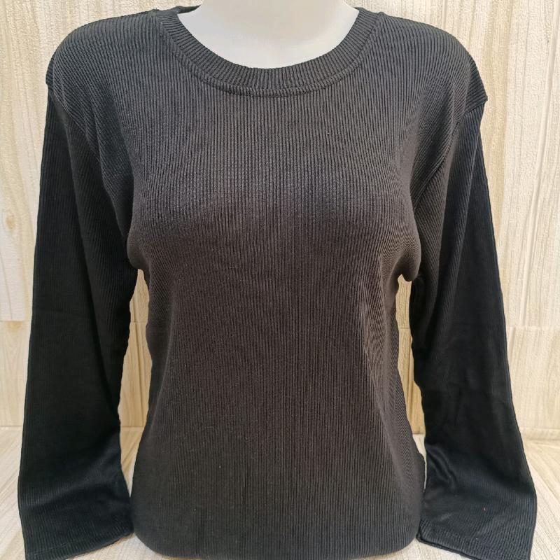 KAOS WANITA PREMIUM RIB OBLONG PANJANG Dewasa Polos 4
