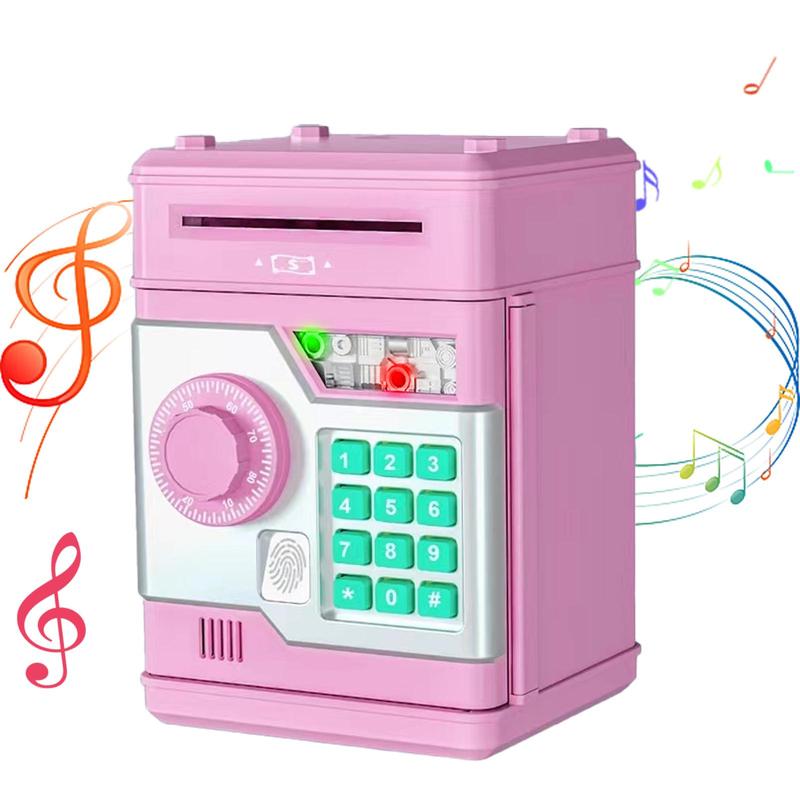 Product Introduction of Fingerprint ATM Machine Design Piggy Bank, Creative Money Saving Box, Home Decor for Living Room Bedroom Office [Battery Required, without Battery], Valentines Gift for Him 8