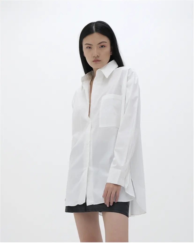 POPLIN OVERSIZE SHIRT BROKEN WHITE