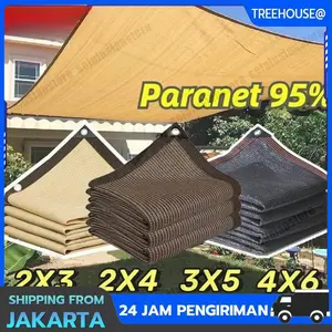Paranet 95% Anti UV Sunshade Net Tabir Surya Coklat - Jaring Ideal untuk Kaca, Kebun, dan Rumah!