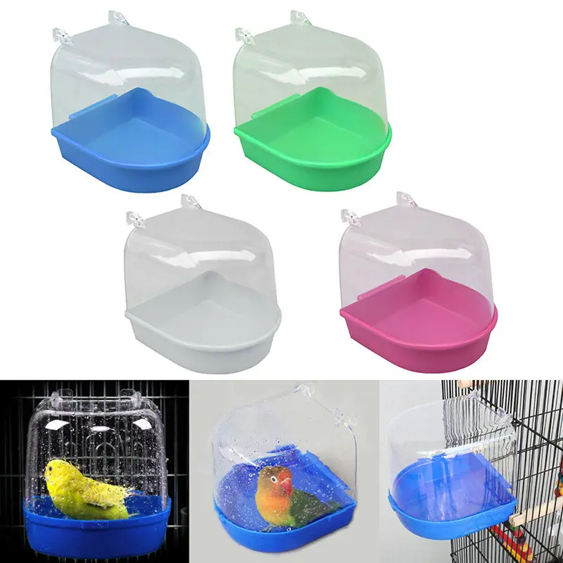 Hộp Tắm Nước Cho Chim Bằng Nhựa Dành Cho Vẹt Và Vẹt Bồn Tắm Bát Treo 4