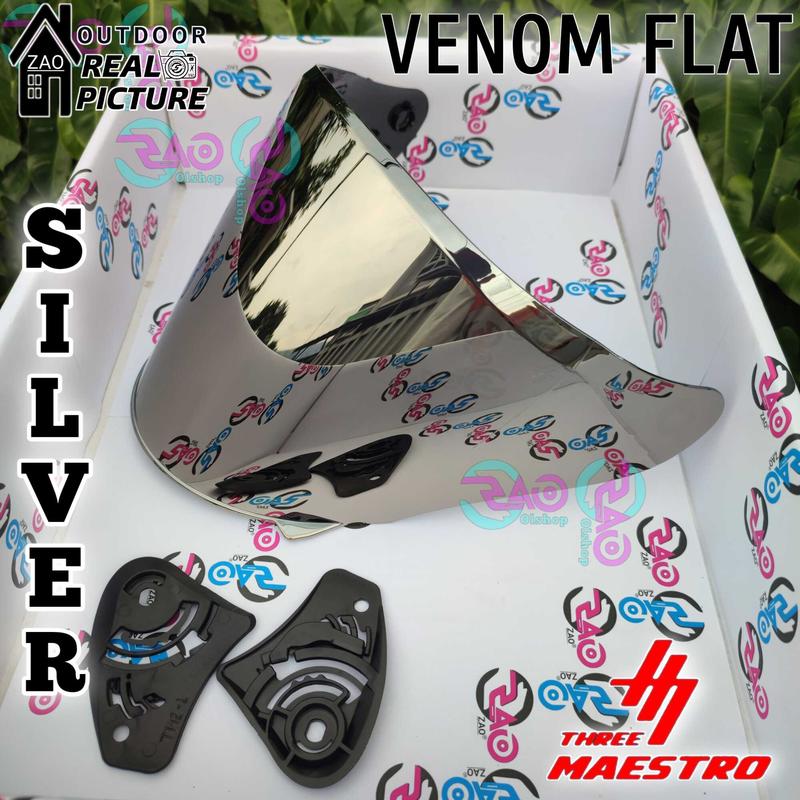 Kaca Helm JITSU JS1 Visor Helmet FLAT venom open jitsu jsone flat tebal nyaman JS ONE iridium byThree Maestro tm2 Motorcycle 5