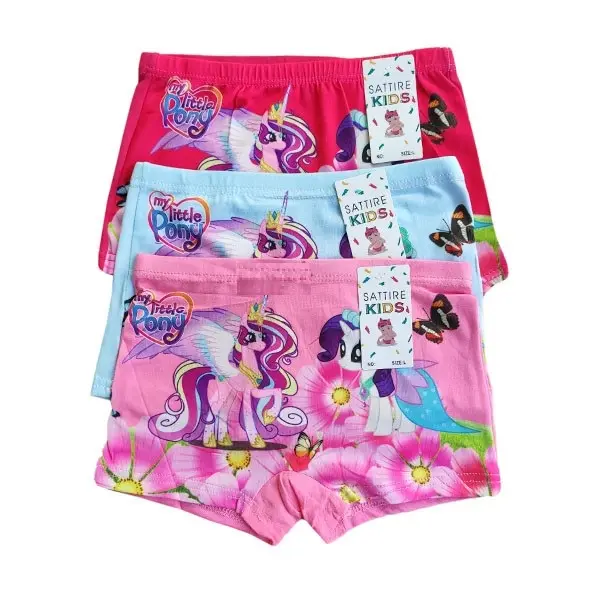 1 LUSIN | Celana Dalam BOXER anak Perempuan SATTIRE KIDS Motif PONY / CD Dalaman BALITA / SHORT anak Cewek IMPORT Fashion 2