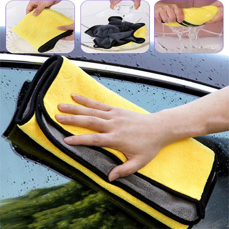 KHĂN DÀYKhăn Lau Xe Chuyên Dụng Ô Tô Lau Bếp Lau Kính Microfiber Siêu Thấm 2 Lớp - Thái Hòa Auto98 3