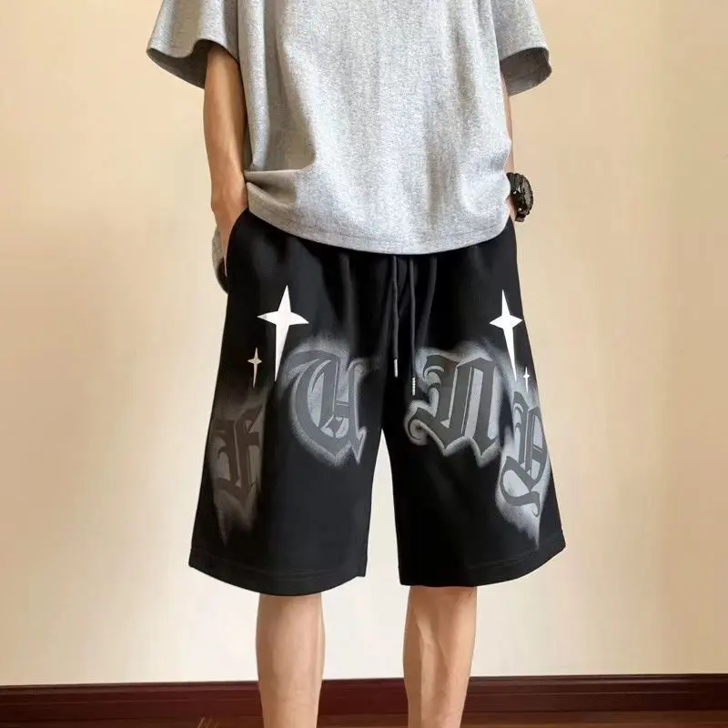 Quần Soóc Nam, Phong Cách Đường Phố Cao Cấp, Trang Phục Mùa Hè, Hàng Mới Về, Dáng Rộng Vừa Vặn, Thường Ngày, Thương Hiệu Thời Trang Cao Cấp, Thiết Kế Bóng Rổ Thể Thao Tuyệt Vời Menswear