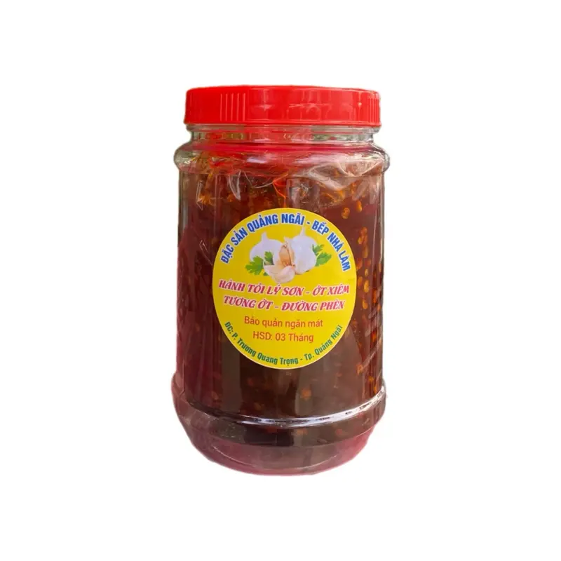 Tương ớt rim ngọt ngọt cay the hiệu Bếp Nhà Làm hủ 500gr 0