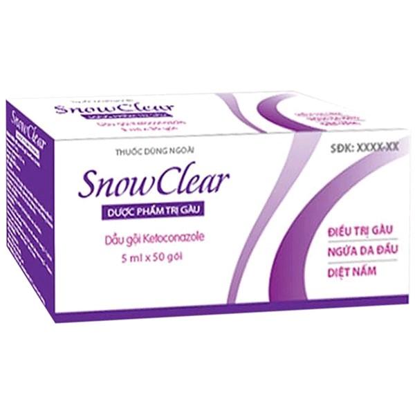 Dầu gội gàu Snow Clear - Sạch gàu nấm viêm da tiết bã nhờn Combo 10 gói x 5ml