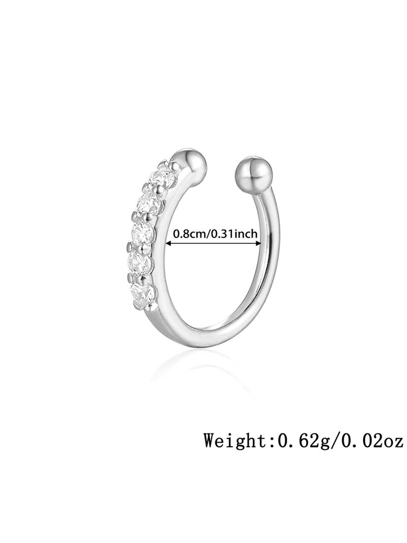 Product Introduction of 925 Sterling Silver Nose Ring, Fashionable Nose Ring for Women & Men, Trendy All-match & Exquisite Jewelry for Birthday Gift 5