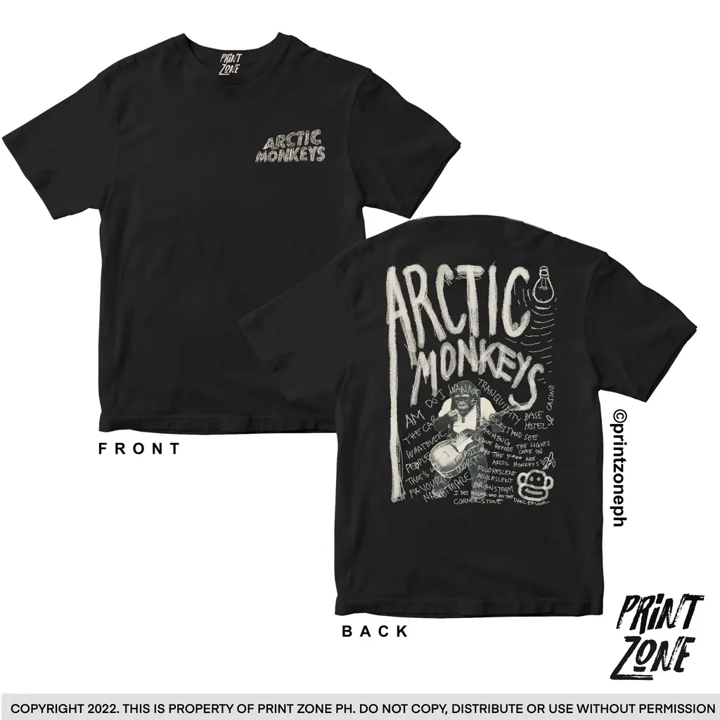 ARCTIC MONKEYS SHIRT - ALBUM Round Neck Short Sleeve Tee baju t shirt lelaki Unisex
