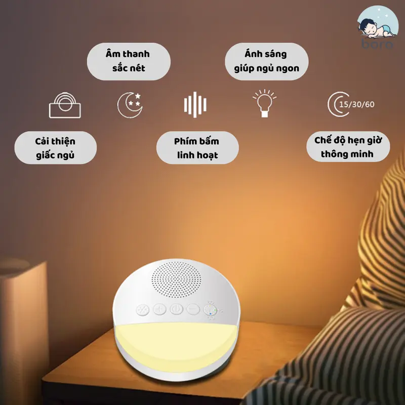 Máy tiếng ồn trắng giúp bé ngủ ngon, sâu giấc 3