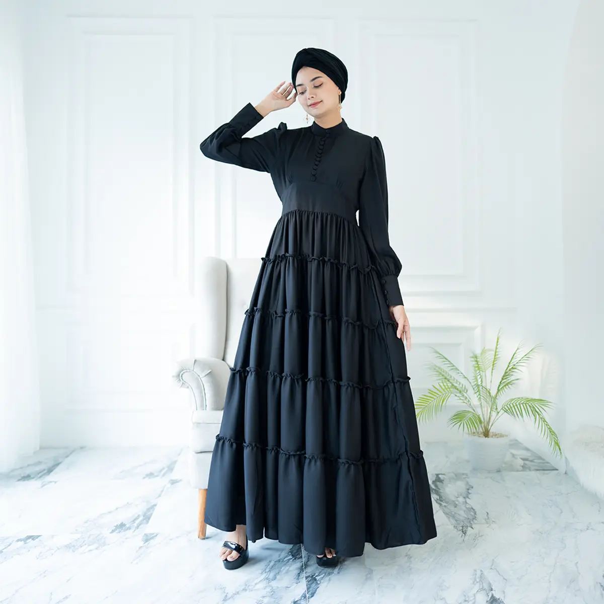 Simplyrooms Aretha Dress Gaun Muslim Gamis 2025 Model Baru Panjang Wanita Muslimah Pesta Kondangan