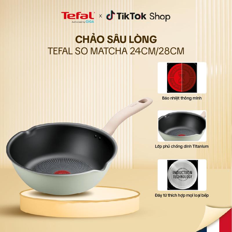 Chảo sâu lòng chống dính đáy từ Tefal So Matcha G1796495/G1796695 - 24cm/28cm