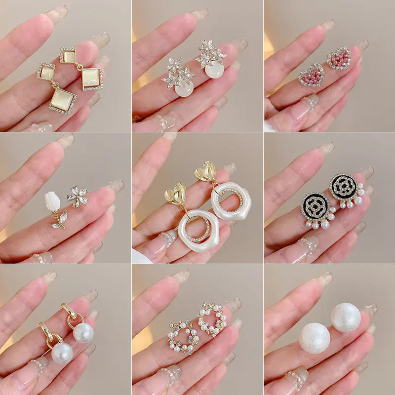 Delicate Pearl Earrings South Korea High-Grade Graceful Earrings Women's 2023 New Trendy Earrings Special-Interest Design Earrings