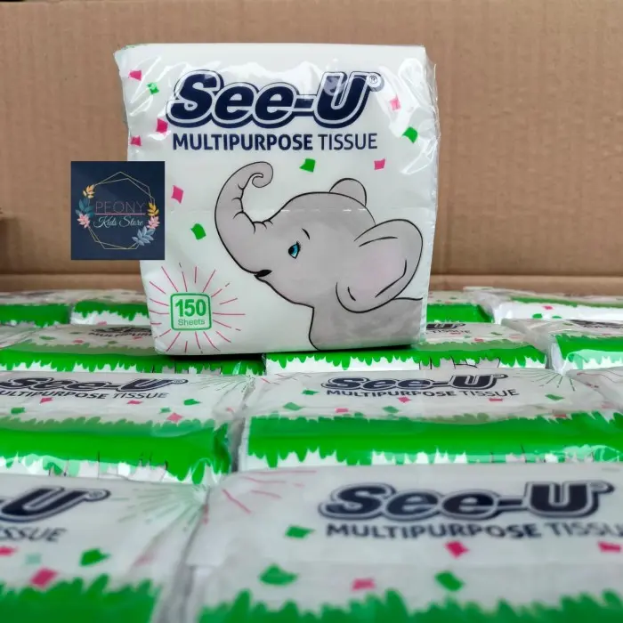 SEE-U TISSUE POP UP GAJAH 150s/tisu serbaguna embos/tisu kuliner 150 s