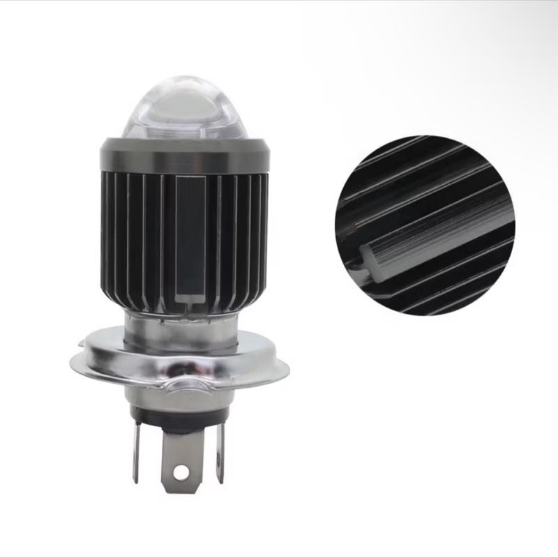 Đèn led bi cầu H4 MAX sáng cod vàng  pha trắng 8