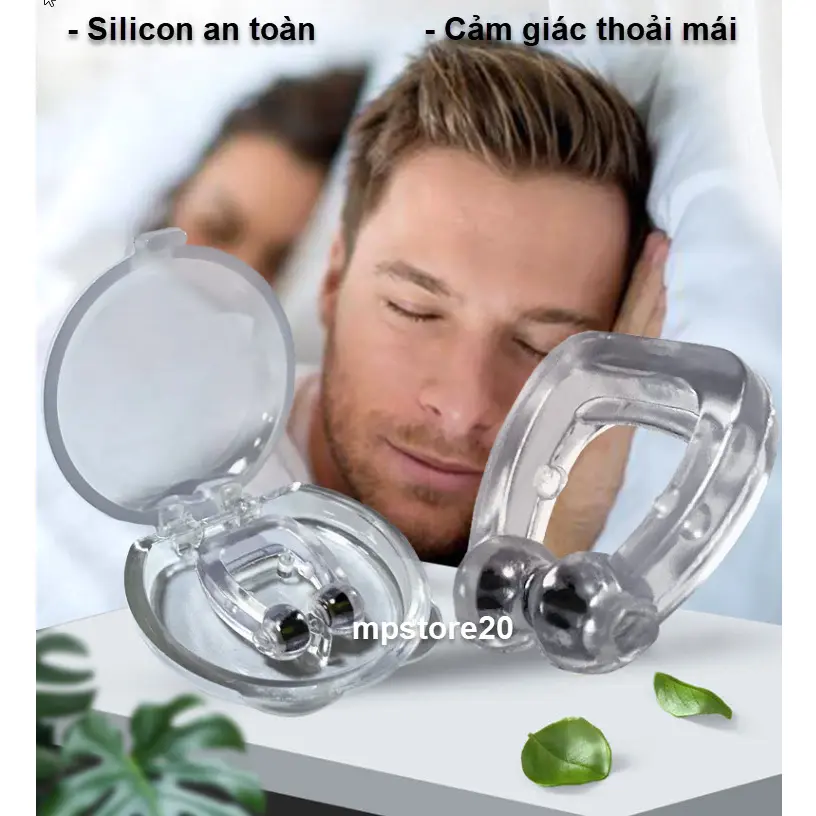 Thiết bị kẹp mũi Silicon y tế hỗ trợ chống ngủ ngáy - Giúp cải thiện giấc ngủ cả gia đình